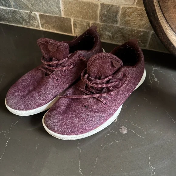 Allbirds Kids’ Smallbirds Wool Maroon Sneakers sz 3 - Picture 9 of 9